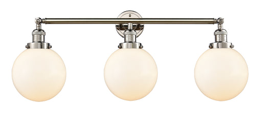 Innovations - 205-PN-G201-8 - Three Light Bath Vanity - Franklin Restoration - Polished Nickel