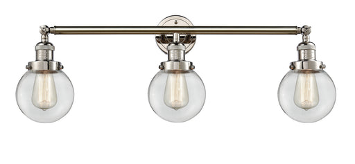 Innovations - 205-PN-G202-6 - Three Light Bath Vanity - Franklin Restoration - Polished Nickel