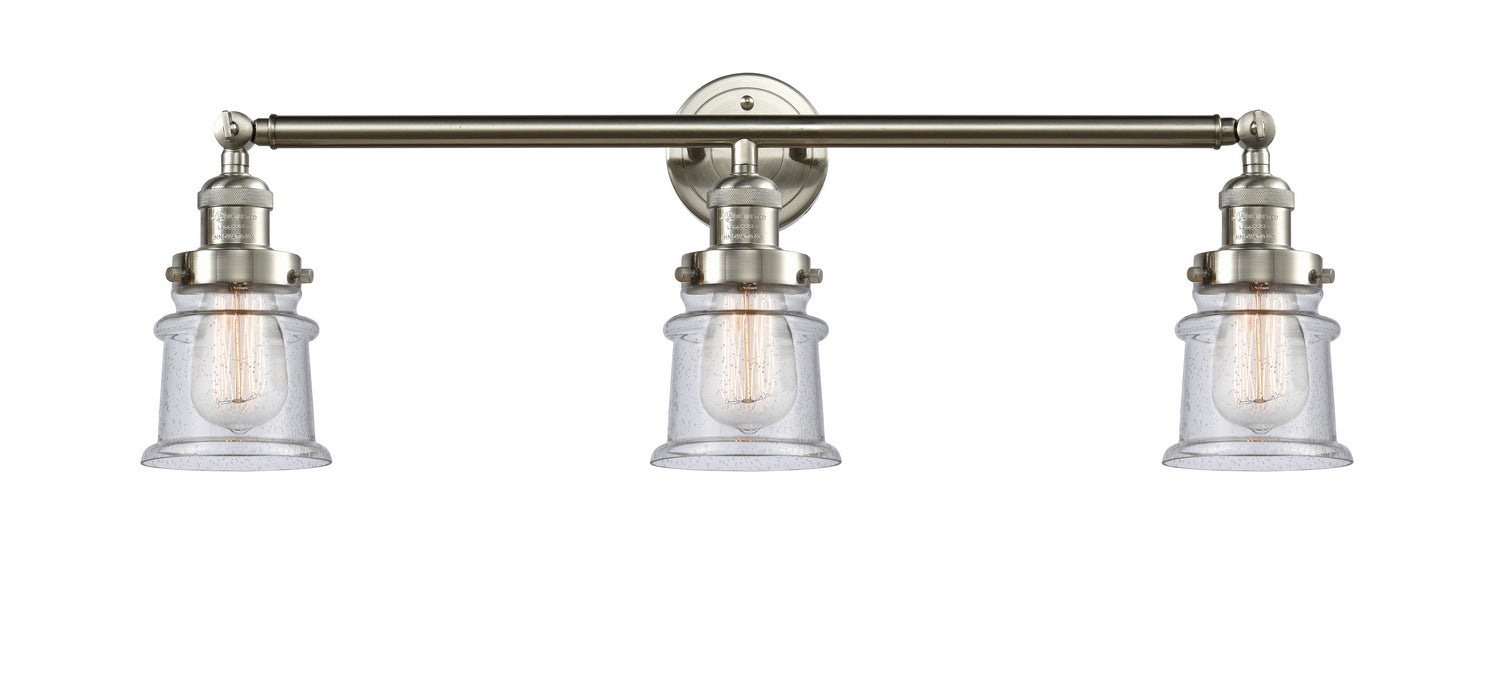 Innovations - 205-SN-G184S - Three Light Bath Vanity - Franklin Restoration - Brushed Satin Nickel