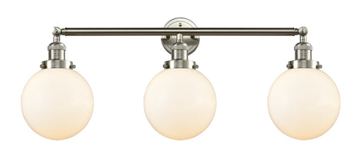 Franklin Restoration Three Light Bath Vanity Brushed Satin Nickel