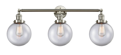 Franklin Restoration Three Light Bath Vanity Brushed Satin Nickel