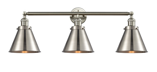 Franklin Restoration Three Light Bath Vanity Brushed Satin Nickel