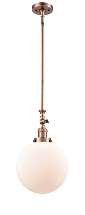 Innovations - 206-AC-G201-10-LED - LED Mini Pendant - Franklin Restoration - Antique Copper