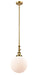 Innovations - 206-BB-G201-10 - One Light Mini Pendant - Franklin Restoration - Brushed Brass