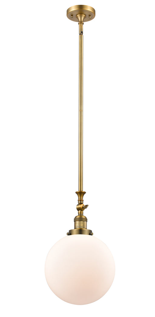 Innovations - 206-BB-G201-10 - One Light Mini Pendant - Franklin Restoration - Brushed Brass