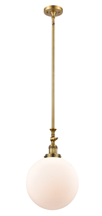 Innovations - 206-BB-G201-12 - One Light Mini Pendant - Franklin Restoration - Brushed Brass