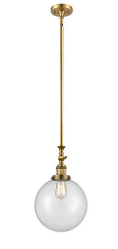 Franklin Restoration One Light Mini Pendant Brushed Brass