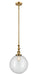Innovations - 206-BB-G202-12 - One Light Mini Pendant - Franklin Restoration - Brushed Brass
