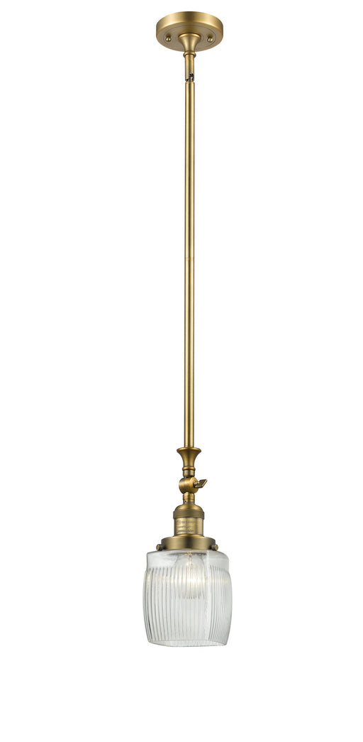 Innovations - 206-BB-G302-LED - LED Mini Pendant - Franklin Restoration - Brushed Brass