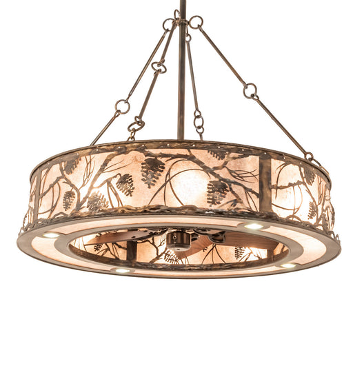 Meyda Tiffany - 247420 - 16 Light Chandel-Air - Whispering Pines - Vintage Copper