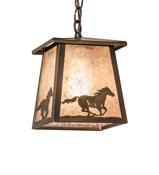Meyda Tiffany - 247428 - One Light Pendant - Running Horses - Antique Copper