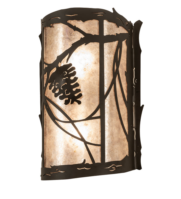 Meyda Tiffany - 250481 - One Light Wall Sconce - Whispering Pines - Oil Rubbed Bronze