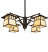 Meyda Tiffany - 250681 - Four Light Chandelier - Stillwater - Craftsman Brown