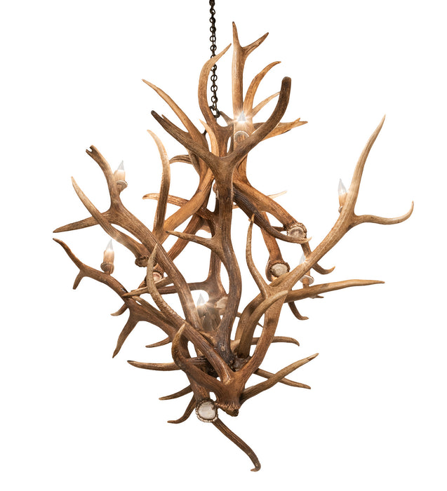 Meyda Tiffany - 251158 - Eight Light Chandelier - Antlers - Antique Copper