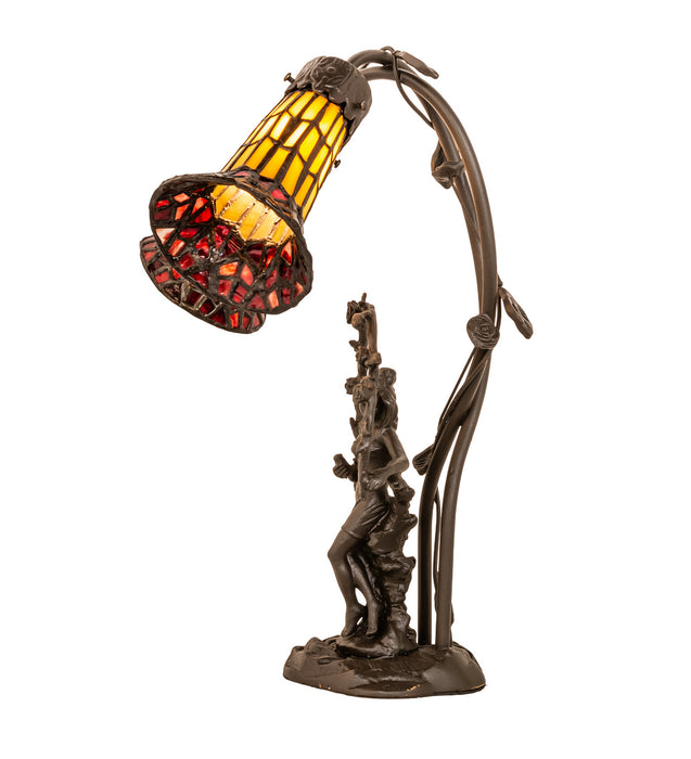 Meyda Tiffany - 251672 - Two Light Table Lamp - Stained Glass Pond Lily - Mahogany Bronze