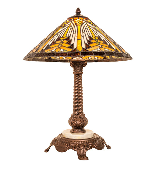 Meyda Tiffany - 251938 - One Light Table Lamp - Nuevo Ii Cone - Mahogany Bronze