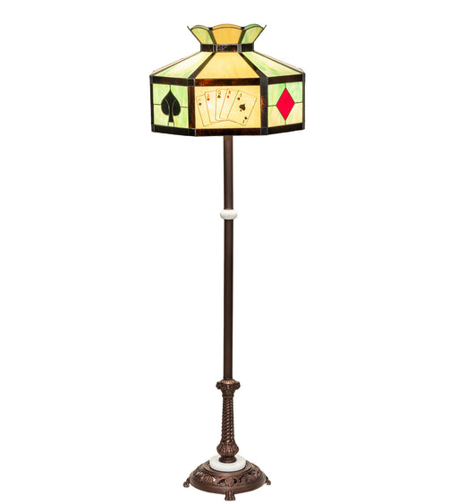 Meyda Tiffany - 252397 - Three Light Floor Lamp - Poker Face - Mahogany Bronze
