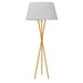 Dainolite Ltd - GAB-601F-AGB-WH - One Light Floor lamp - Gabriela - Aged Brass