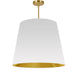 Dainolite Ltd - ODR-L-692 - One Light Pendant - Oversized Drum - White/Gold