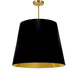 Dainolite Ltd - ODR-L-698 - One Light Pendant - Oversized Drum - Black/Gold