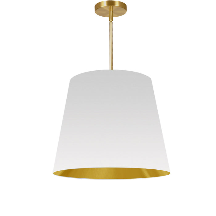 Dainolite Ltd - ODR-M-692 - One Light Pendant - Oversized Drum - White/Gold