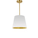 Dainolite Ltd - ODR-S-692 - One Light Pendant - Oversized Drum - White/Gold