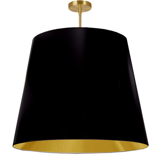 Dainolite Ltd - ODR-XL-698 - One Light Pendant - Oversized Drum - Black/Gold