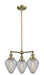 Innovations - 207-AB-G165 - Three Light Chandelier - Franklin Restoration - Antique Brass