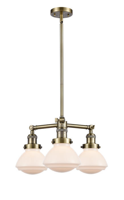 Innovations - 207-AB-G321-LED - LED Chandelier - Franklin Restoration - Antique Brass