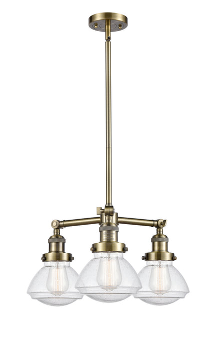 Innovations - 207-AB-G324-LED - LED Chandelier - Franklin Restoration - Antique Brass