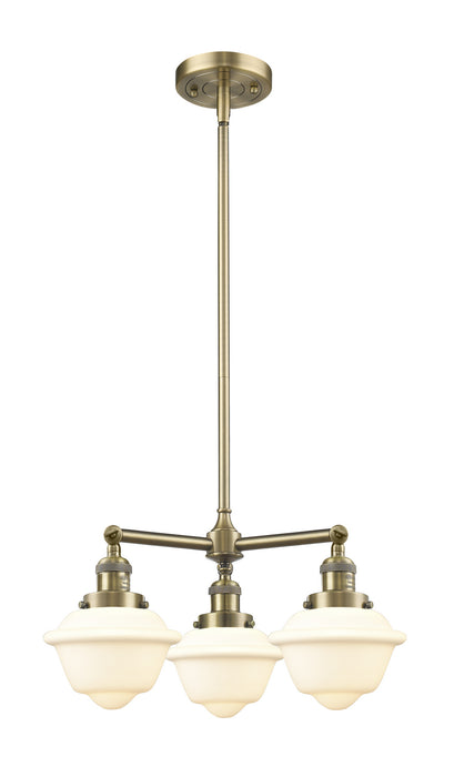 Innovations - 207-AB-G531 - Three Light Chandelier - Franklin Restoration - Antique Brass