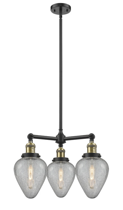 Innovations - 207-BAB-G165 - Three Light Chandelier - Franklin Restoration - Black Antique Brass