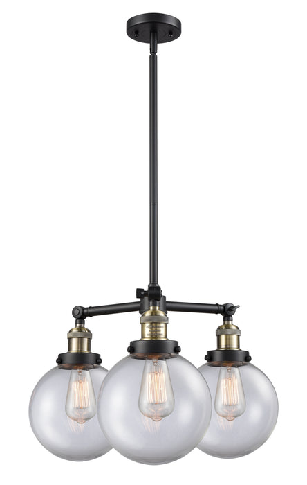 Innovations - 207-BAB-G202-8-LED - LED Chandelier - Franklin Restoration - Black Antique Brass