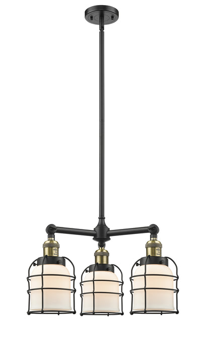 Innovations - 207-BAB-G51-CE - Three Light Chandelier - Franklin Restoration - Black Antique Brass