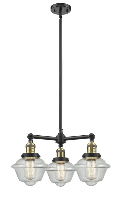 Innovations - 207-BAB-G534 - Three Light Chandelier - Franklin Restoration - Black Antique Brass