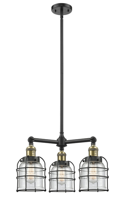 Innovations - 207-BAB-G54-CE - Three Light Chandelier - Franklin Restoration - Black Antique Brass