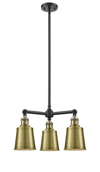 Innovations - 207-BAB-M9-AB-LED - LED Chandelier - Franklin Restoration - Black Antique Brass