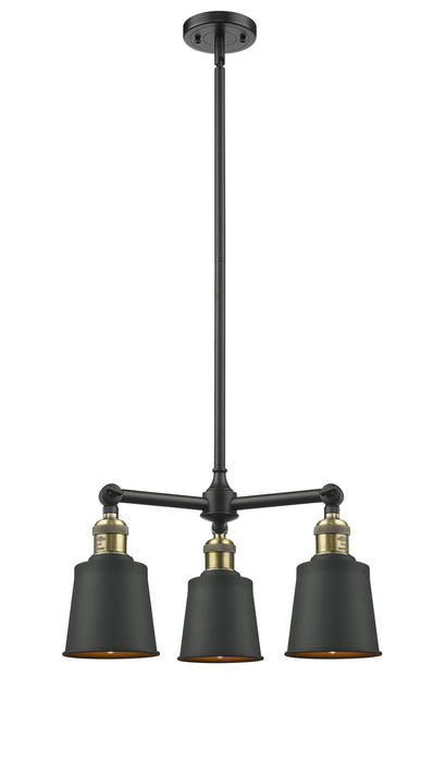 Innovations - 207-BAB-M9-BK-LED - LED Chandelier - Franklin Restoration - Black Antique Brass