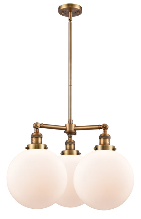 Innovations - 207-BB-G201-10-LED - LED Chandelier - Franklin Restoration - Brushed Brass