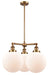 Innovations - 207-BB-G201-10-LED - LED Chandelier - Franklin Restoration - Brushed Brass