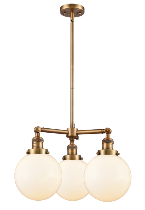 Innovations - 207-BB-G201-8-LED - LED Chandelier - Franklin Restoration - Brushed Brass