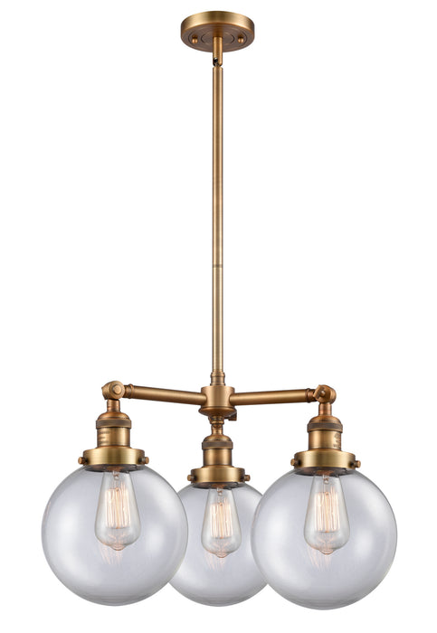 Innovations - 207-BB-G202-8-LED - LED Chandelier - Franklin Restoration - Brushed Brass