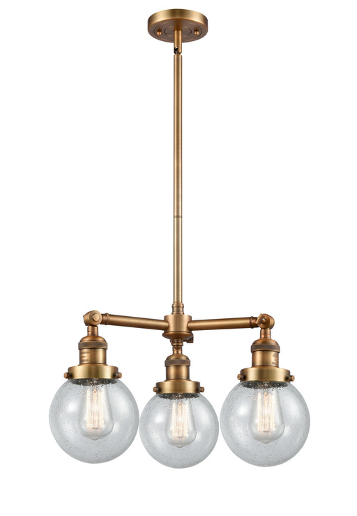 Innovations - 207-BB-G204-6-LED - LED Chandelier - Franklin Restoration - Brushed Brass