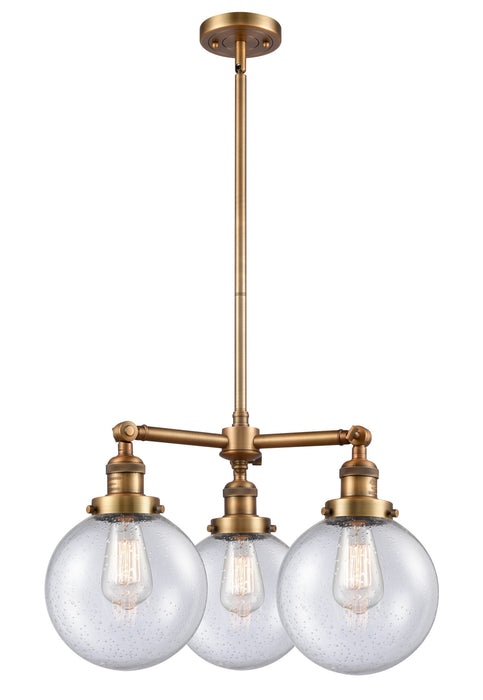Innovations - 207-BB-G204-8-LED - LED Chandelier - Franklin Restoration - Brushed Brass