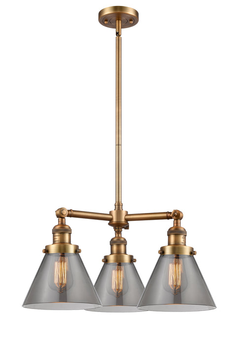 Innovations - 207-BB-G43-LED - LED Chandelier - Franklin Restoration - Brushed Brass