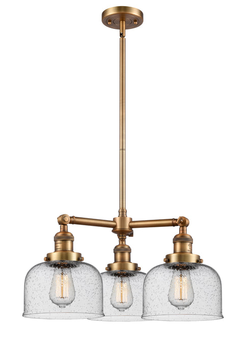 Innovations - 207-BB-G74-LED - LED Chandelier - Franklin Restoration - Brushed Brass