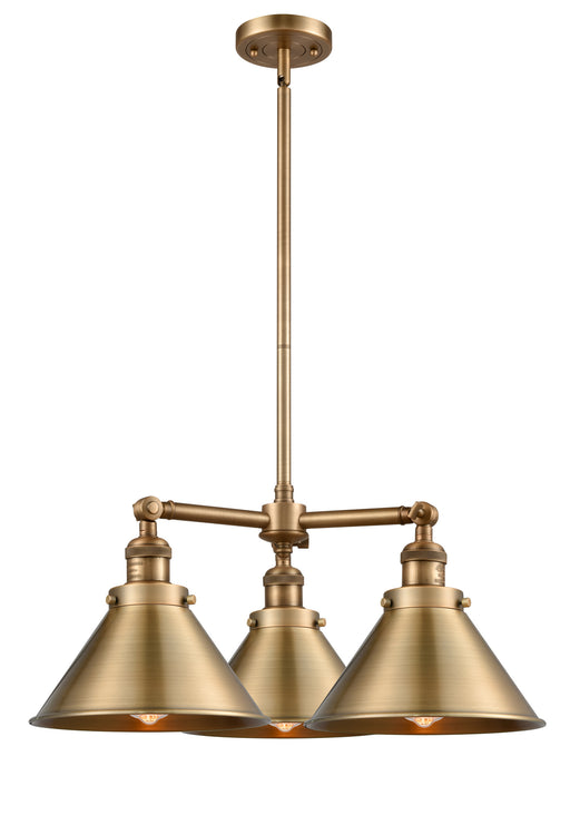 Innovations - 207-BB-M10-LED - LED Chandelier - Franklin Restoration - Brushed Brass