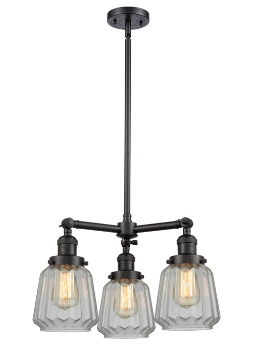 Innovations - 207-BK-G142-LED - LED Chandelier - Franklin Restoration - Matte Black