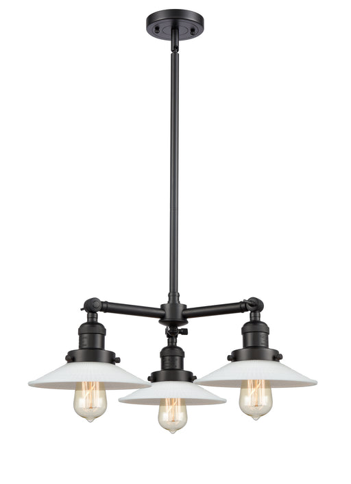 Innovations - 207-BK-G1-LED - LED Chandelier - Franklin Restoration - Matte Black