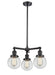 Innovations - 207-BK-G202-6 - Three Light Chandelier - Franklin Restoration - Matte Black